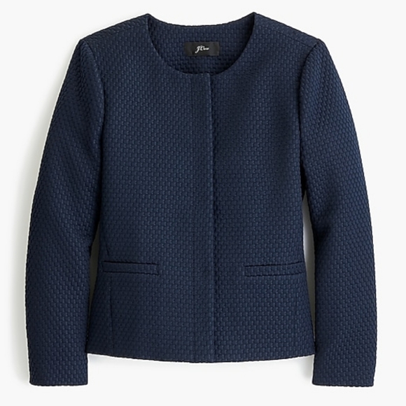 J. Crew Jackets & Blazers - J.Crew Navy Matelasse Portfolio Jacket